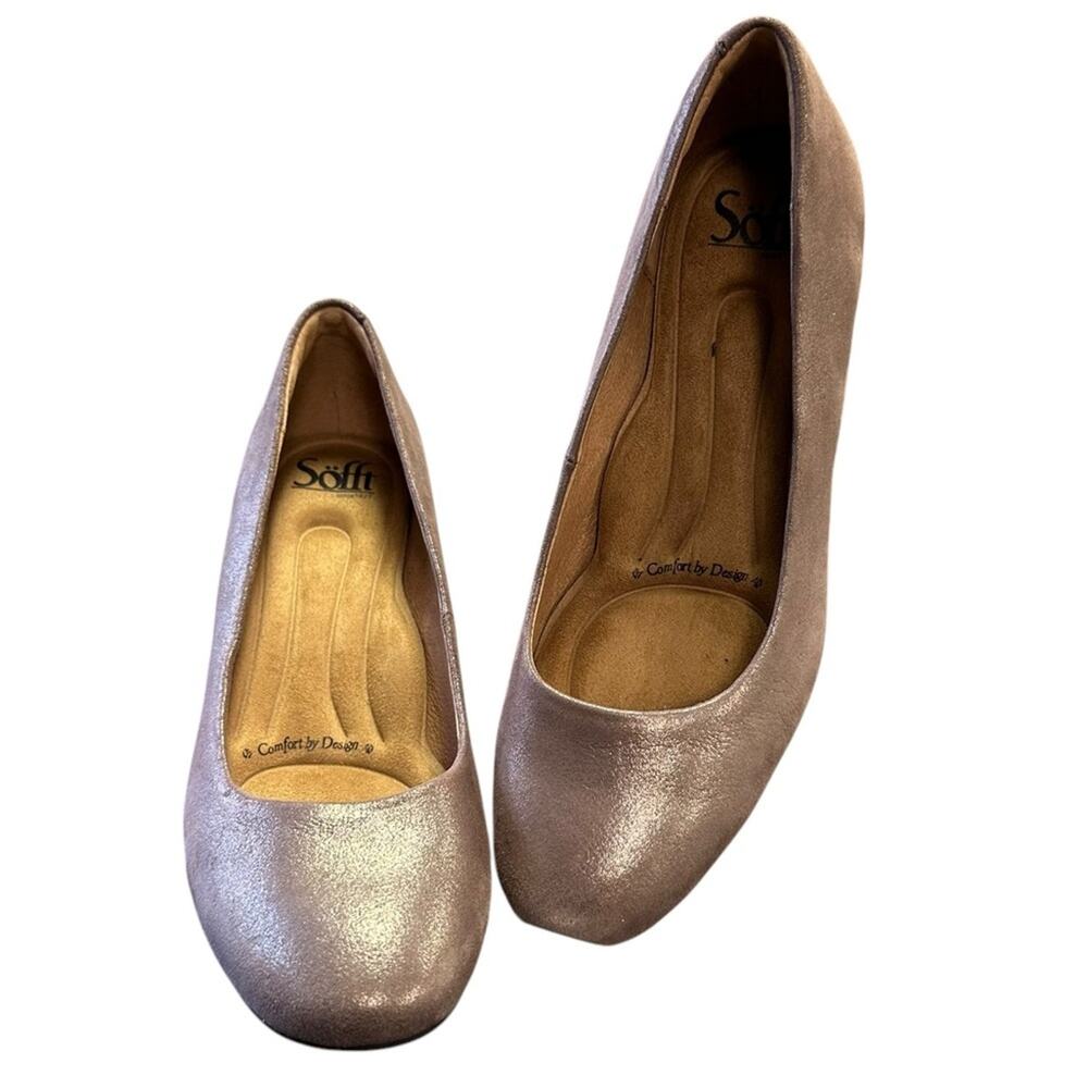 Sofft Lana Metallic Bronze Leather Pumps Heels Size 7